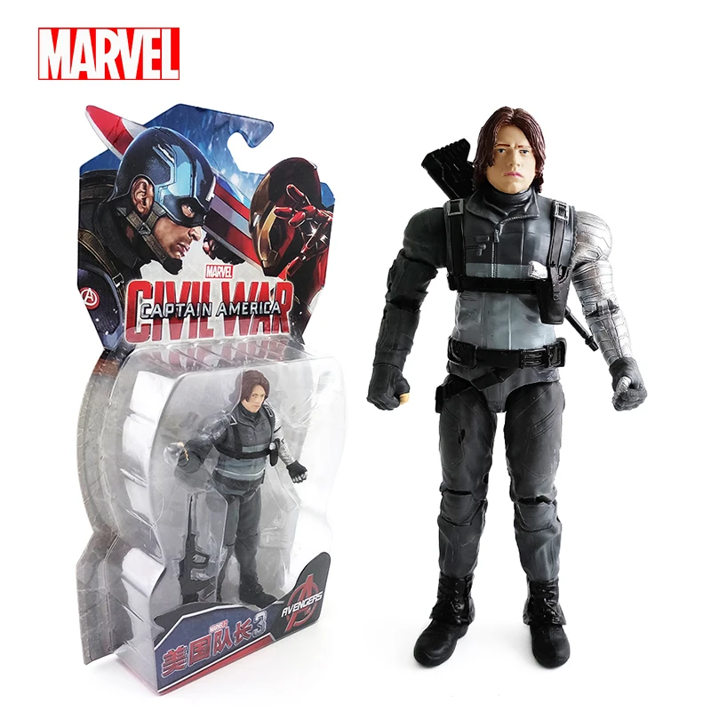 

18cm Marvel Avengers Winter Soldier 7'' PVC Action Figure With Box Model Collectible Dolls Toys For Kids Boys Birthday Gift