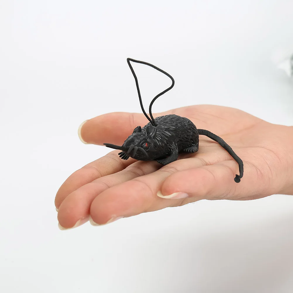 1pcs/lot Halloween Tricky Toys Red Eyed Black Rats Fake Lifelike Mouse