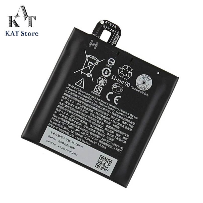 

KAT Mobile Phone Batteries For HTC Alpine U Play U Play TD-LTE Dual SIM U-2W 2435mAh Battery B2PZM100 Quality Guarantee +Tools