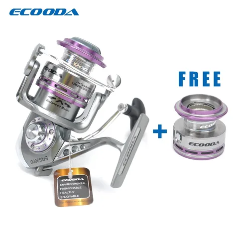 Molinete de Pesca de Metal Carretéis de Alumínio Salgada e Água Ecooda Real Corpo Dois Água Doce Rosto Aberto Carretel Ers1500 – 2000 3000 Mar