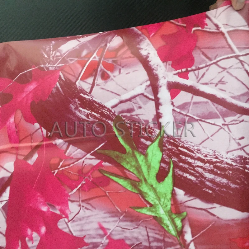 red real tree camo vinyl car wrap 2