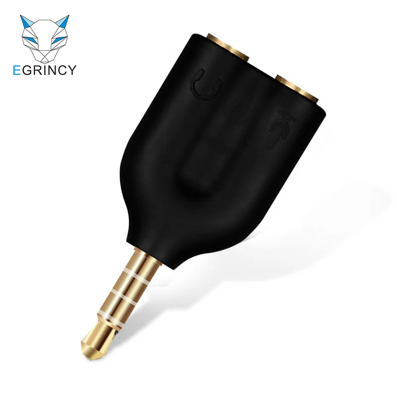 

Quality 3.5mm Jack Headphone + Microphone Audio Splitter Gold-Plated AUX Extension Adapter For Phone Microphone Speaker Earphone
