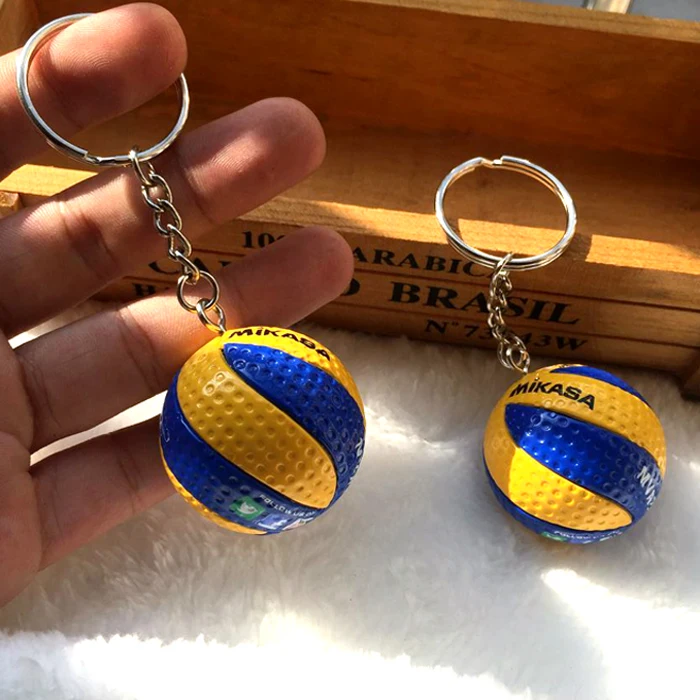 New Sport Outdoor Tools Beach Volleyball Pvc Keychain Key Ring Football