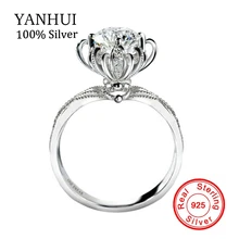 100% Original Rings Jewelry 925 Solid Sterling Silver Flower Rings Set 1 Carat Sona CZ Diamant Wedding Rings for Women JZR049