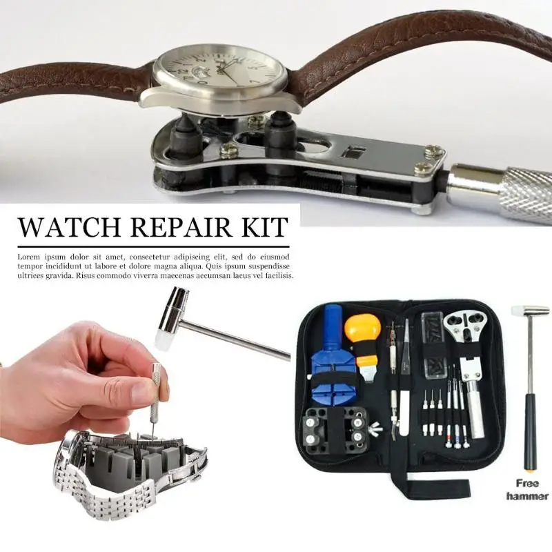 14pcs/set Watch Repair Tools Back Case Opener Spring Bar Pin Hand Remover Watchmaker Tools Watch Tools