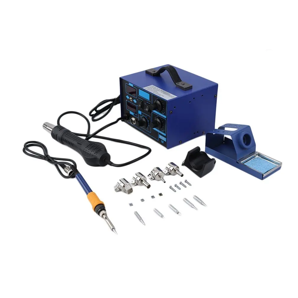 

SMD 2in1 862D+ Soldering Iron Welder Hot Air Gun Rework Station and Accessories Very Low Noise and Space Saving Design