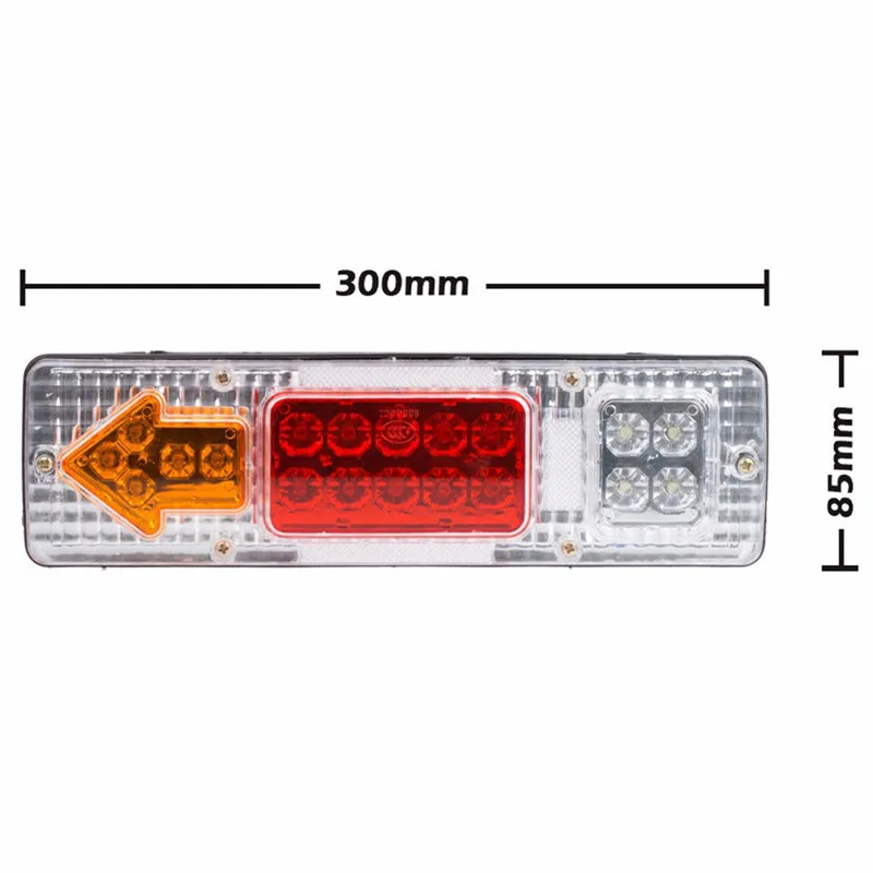2 шт. 19 Led караван грузовик задний фонарь 30*9 см 12В 24В Автомобильный светодиодный