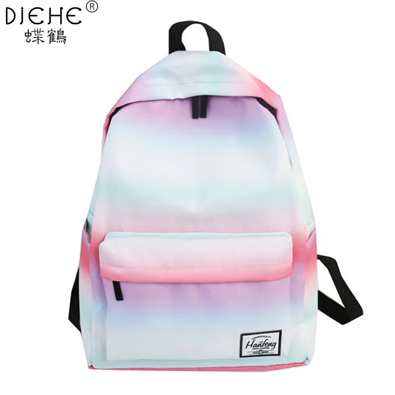 

2019 New Preppy Style Student Backpack Gradient Nylon School Backpacks Bag for Teenage Girls Schoolbag Mochilas Feminina Satchel