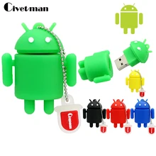 Civetman 100 real capacity pen drive cartoon cute font b Android b font robot 4gb 8gb