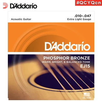 D'Addario EJ15 American Made Phosphor Bronze Acoustic Guitar Strings, Extra Light, 10-47
D'Addario EJ15 American Made Phosphor Bronze Acoustic Guitar Strings, Extra Light, 10-47