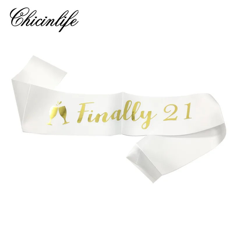Chicinlife 1 шт. наконец 21 пояс день рождения для девочек аксессуары взрослых|supplies party| |