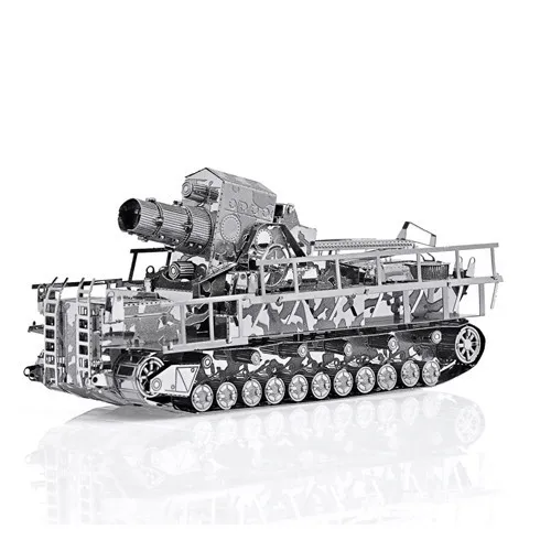 Железнодорожное орудие Танк модель 3D лазерная резка пазл DIY металлическая модель нано-головоломка детские развивающие Пазлы игрушки для
