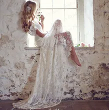 Best Price High Quality 2015 Romantic Soft Lace Bridal Gown V Neck Cap Sleeve Wedding Dresses With Back Bow MF637