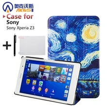 Магнитный смарт-чехол для sony Z3 compact tablet чехол для sony Xperia Z3 Compact tablet 8 дюймов capa пленка ручка