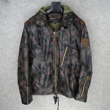 Мужская Натуральная овечья кожа куртка Стильная овечья кожа зимняя кожаная куртка