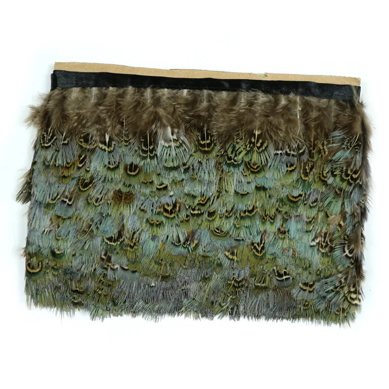 10 Yards Cheap Feathers Lady Amherst Pheasant Feather Fringe Natural