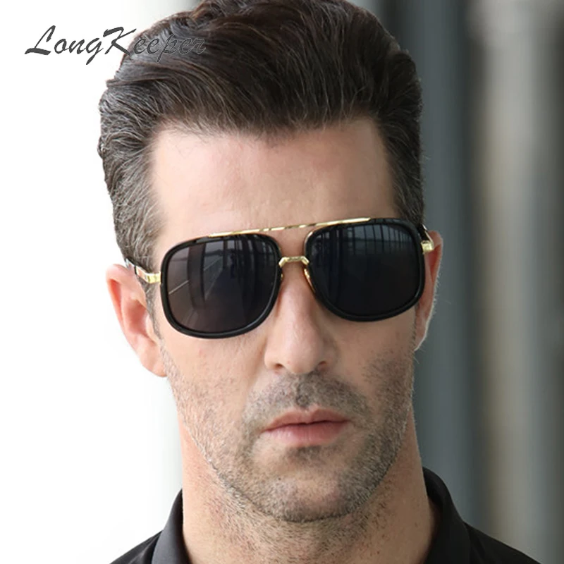 

Hot Sale Square Mirror Sunglasses Women Brand Designer Sun Glasses Men Metal Frame UV400 Driving Gafas de sol Male LongKeeper
