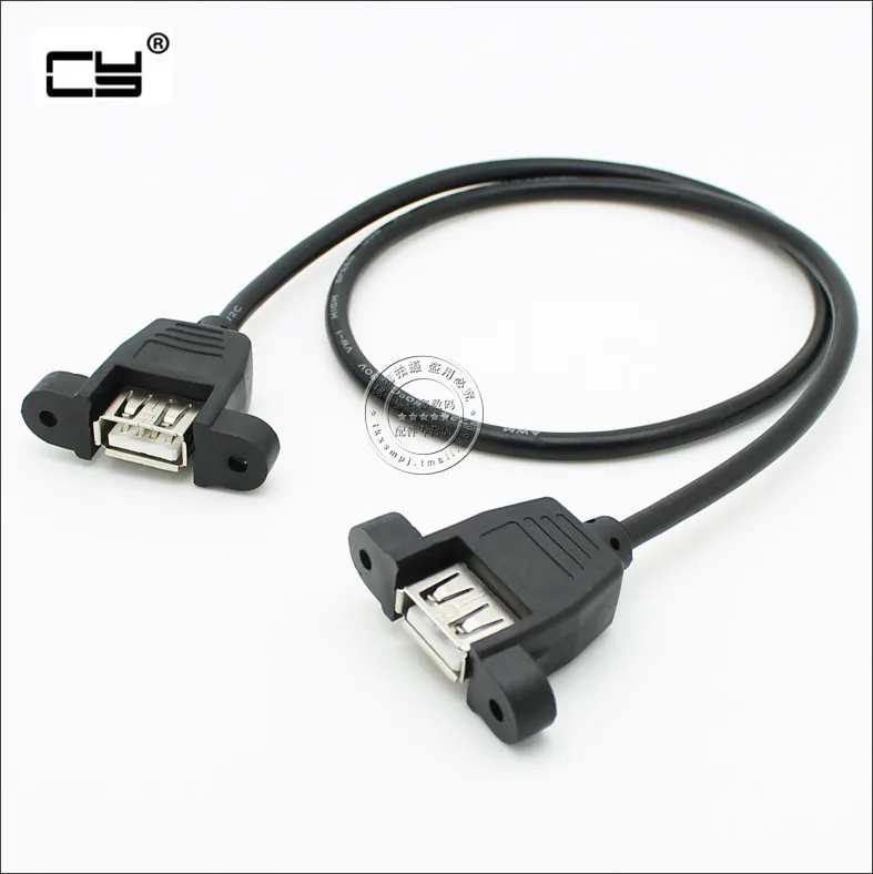 USB2.0 A гнездовой соединитель к женскому удлинительному кабелю с панельными