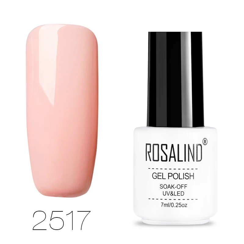 ROSALIND Гель-лак для ногтей все для маникюра замочить от белой бутылки УФ Базовое покрытие ногтей Перманентный Гель-лак Набор лаков для ногтей - Цвет: RC2517