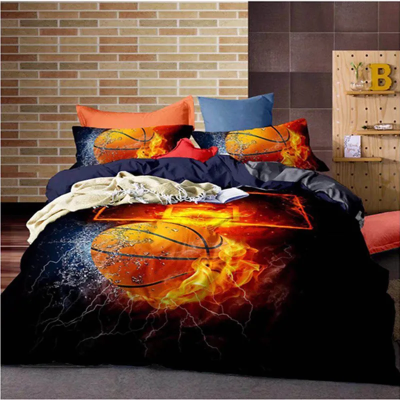 

3D Printed Basketball Football Bedding Set Duvet Cover Pillowcases Home Textile bedclothes comforter bedding sets bed linen