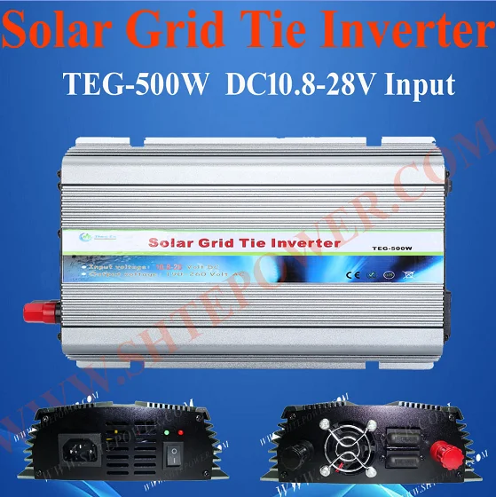 

Solar Power DC 10.8-28V to AC 110V/120V Grid Tie Inverter 500W