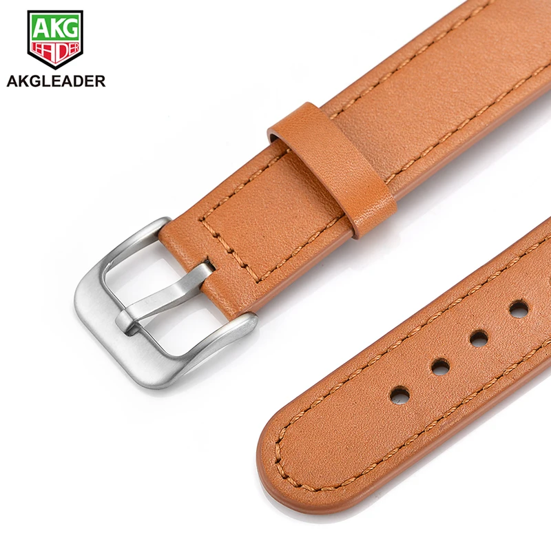 For Nokia Withings 18mm Genuine Leather Watchband Wrist Strap Replacement Bracelet For Nokia Withings Steel HR Huawei Watch 1