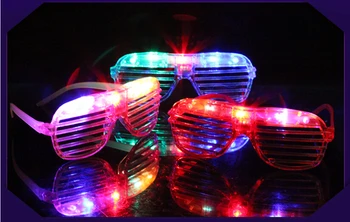 

30PCS LED Light Glasses Flashing Shutters Shape LED Flash Glasses Sunglasses Dances Party Festival Christmas Hollowen