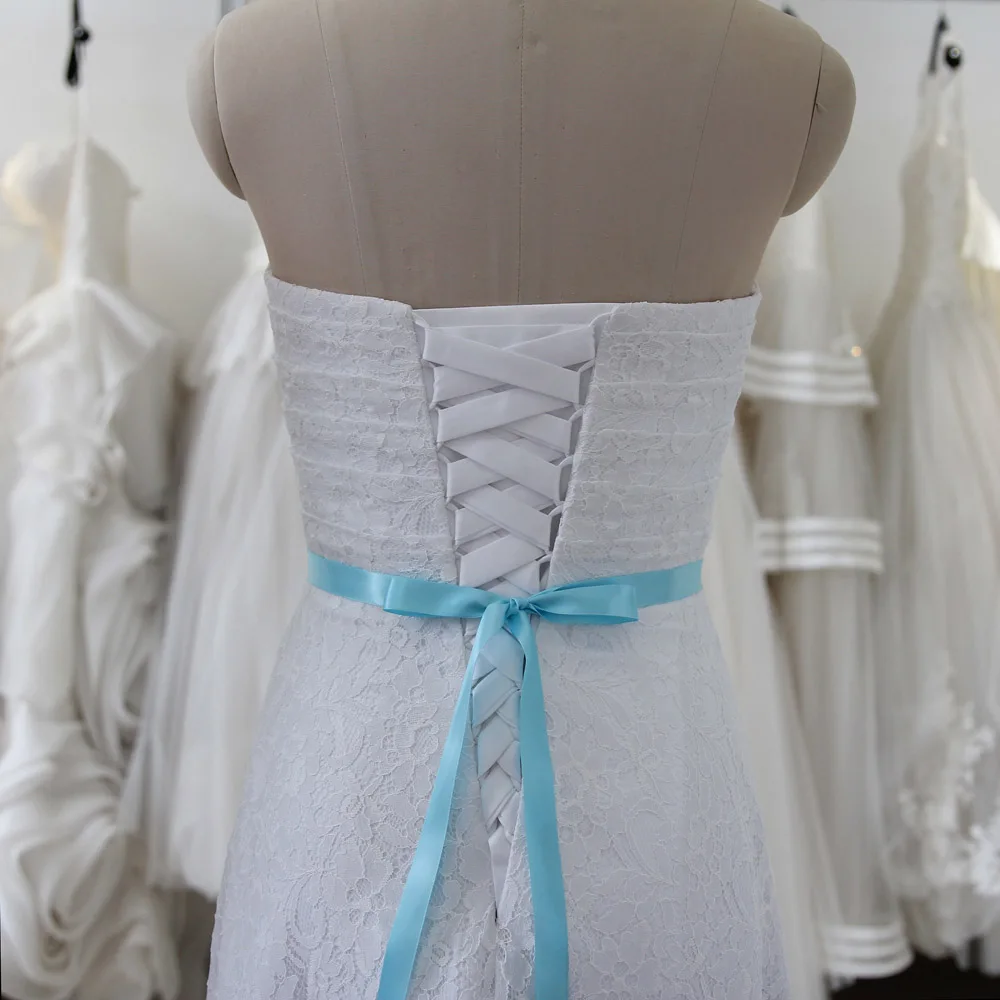 Inofin WH71 хрустальные свадебные аксессуары атласный ремешок для свадебного платья Свадебная лента пояс для вечерних выпускных платьев - Цвет: Light Blue