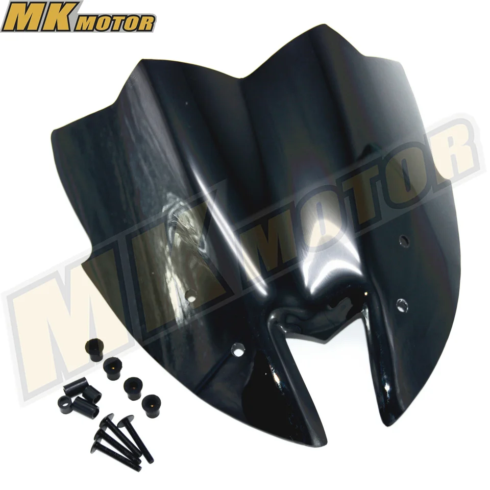 

Motorcycle Black Windshield WindScreen Viser VIsor new style Fits For kawasaki z800 2012-2016 Double Bubble