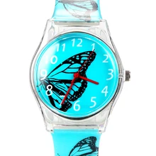 Роскошные брендовые зеленые бабочки дизайн повседневные Кварцевые часы Женские силиконовый браслет часы женские модные наручные часы relogios