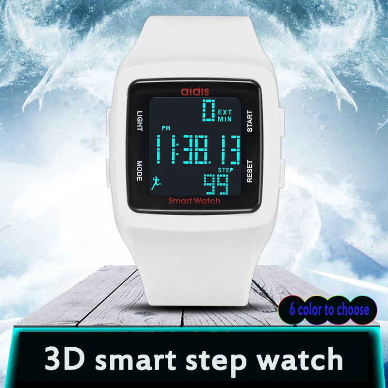 Men Women Running Pedometer Digital Watch Waterproof Function Student Wristwatch Electronic Watches Kid Sports Reloj Montre