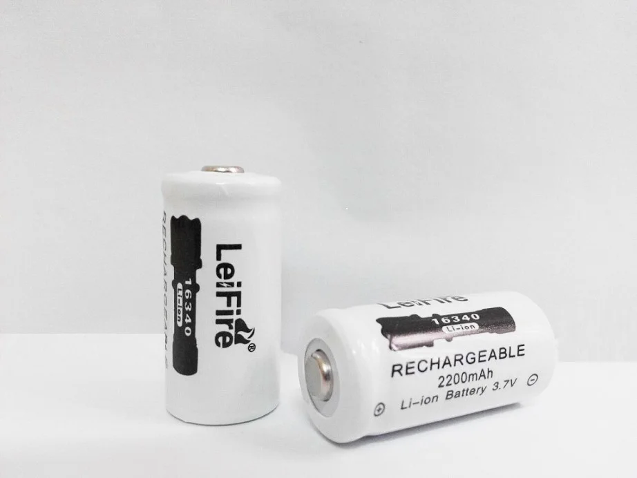 Bateria de Lítio Recarregável Bateria 16340 3.7v 2200mah Cr123a Peças - Image 2