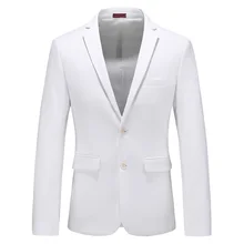 MOGU Для мужчин; Новое поступление Весенний костюм Для мужчин Блейзер Мода Slim Fit мужской костюмы Повседневное одноцветное Цвет Пиджаки Плюс Для мужчин Размеры M чтобы 6XL