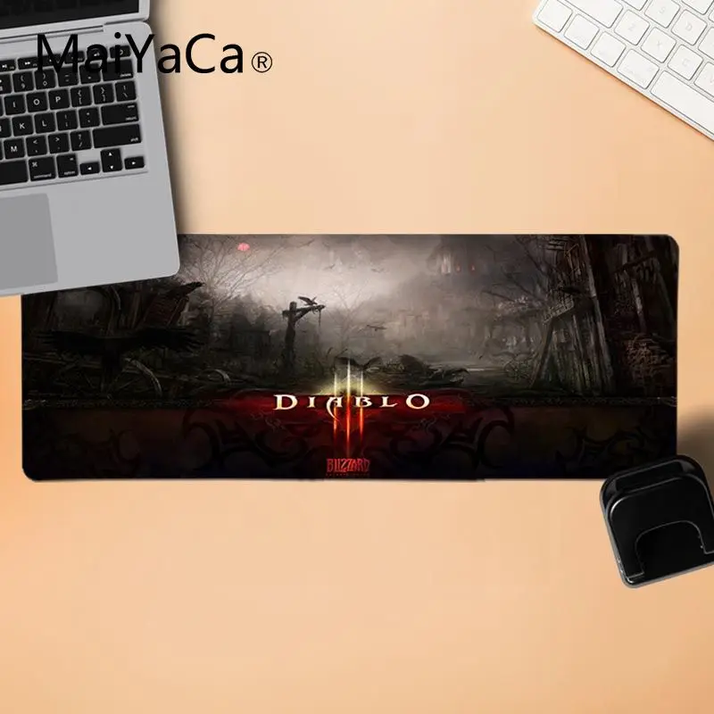 MaiYaCa простой дизайн Diablo III геймер скорость мыши розничная маленький резиновый коврик для мыши Большой Коврик Для Мыши Компьютерный коврик для ПК - Цвет: LockEdge 30X90cm