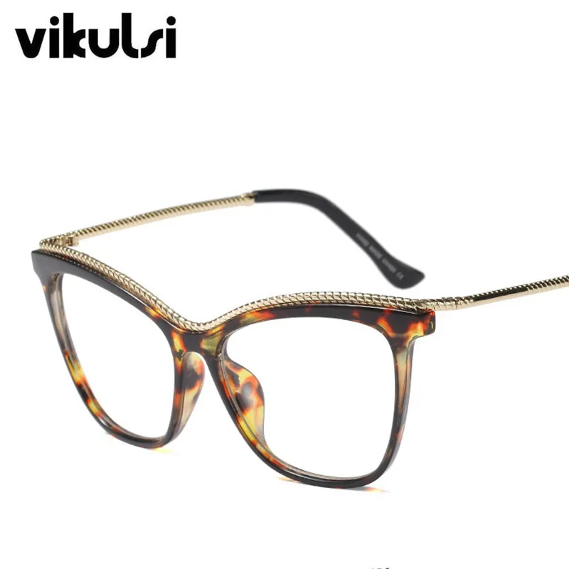 Женские очки кошачий глаз, оправа, Модные прозрачные очки, женские пикантные очки, брендовые дизайнерские прозрачные линзы, очки UV400, новинка