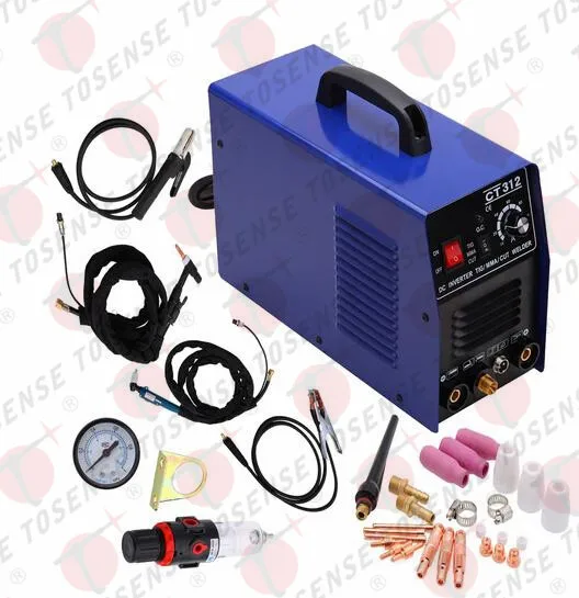 2016 FREE SHIPPING 220V 120A CT312 3IN1 ARC Digital TIG/MMA/CUT Welding Machine plasma cuter FREE welding accessories