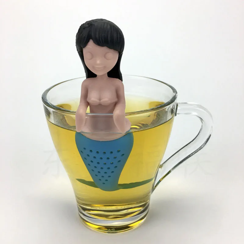 

Kitchen Supplies Tea Strainer Non-toxic Mermaid Shape Silicone Tea Infuser Tea Bag Teapot Accessory Reusable