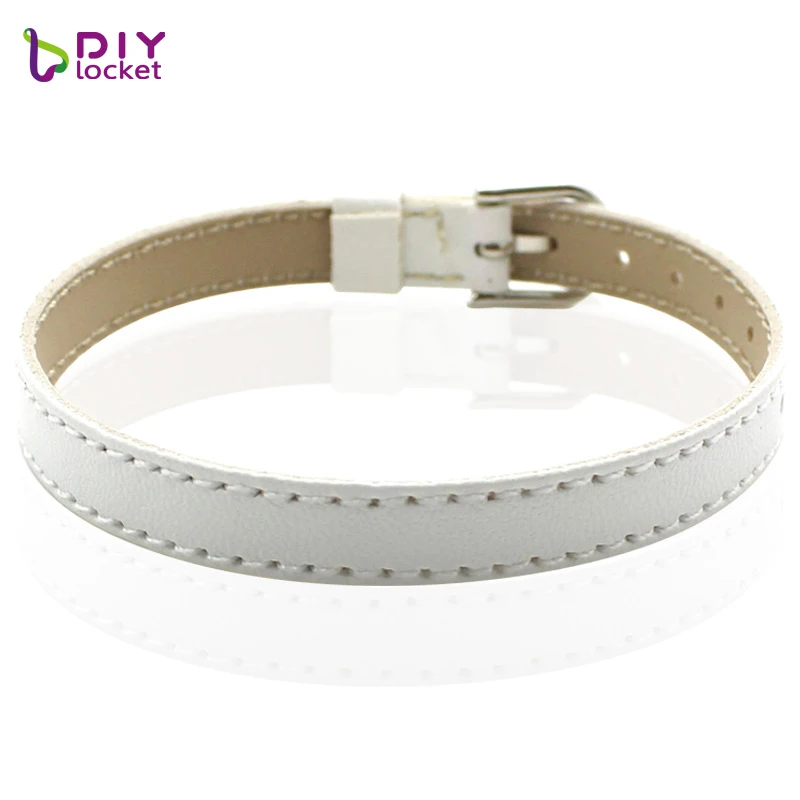 Leather Bracelet Fashion Bracelet Fashion Jewelry 10PCS 8MM Artificial Leather DIY Wristband Mix Color Charms