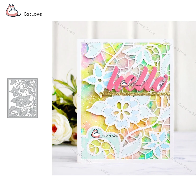 

Flower Background Metal Cutting Dies Stencils For DIY Scrapbooking Paper Card Decorative Craft Embossing Die Cuts New 2019
