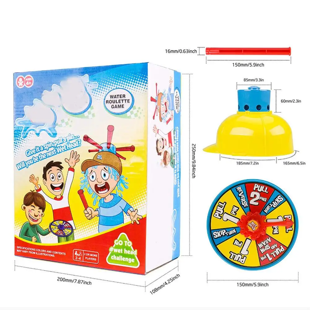 NEW Wet Head Hat Wet Funny Challenge Head Toys Water Roulette Game Kid Toys Great Game Gags Practical Jokes ON SALE