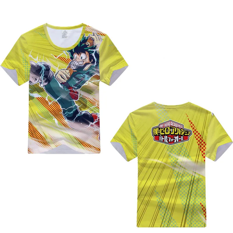 Cosroad Boku No My Hero Academia Cosplay T Shirt Midoriya Izuku All Might Costumes Men and Women Short Sleeve Summer T-shirts 1 (3)