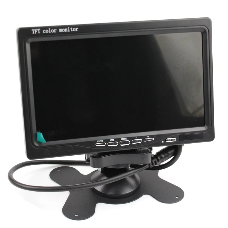 Uvusee 7 дюймов 1024x600 TFT цветной lcd AV автомобильный монитор заднего вида с HDMI VGA AV входом CCTV монитор безопасности+ пульт дистанционного управления