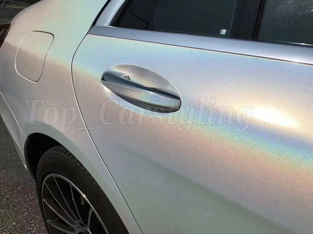 3M Psychedelic  GLOSS WHITE FLIP CAR WRAP FOIL CAR STYLING COVERING COAT (2)