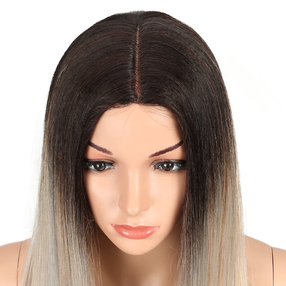 Волшебные волосы 1" дюймов черный серебряный золотой парик прямые синтетические парики На Шнуровке Для женщин натуральный цвет термостойкие Futura волосы