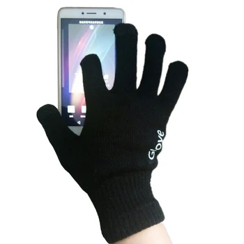 

new 2pairs pink Unisex Gloves Colorful Mobile Phone Touched Gloves Men Women Winter Mittens Black Warm Smartphone Driving Glove