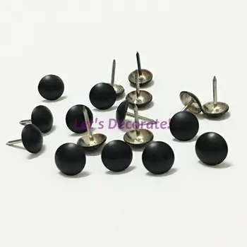 

Free DHL shipping 3000pcs/lot 11mm Matte Black Color Painted Home or Garden Decorative Tack, Hobnail, Upholstery Nail