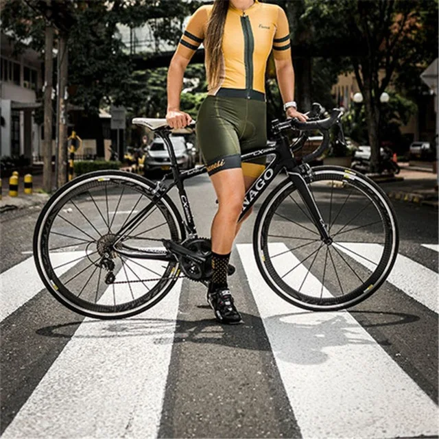 Триатлон skinsuit летние спортивные женские с коротким рукавом Велоспорт Джерси