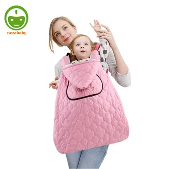 

Cotton Padded Baby Swaddle Baby Carrier Cloak Cape Autumn Winter Baby Carrier Sling Cover BD07