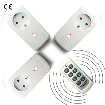 

3PCS EU UK US RF Switch Socket 433 MHZ Wireless Remote Control Plug Adapter European Power Outlet For Household Learning Code