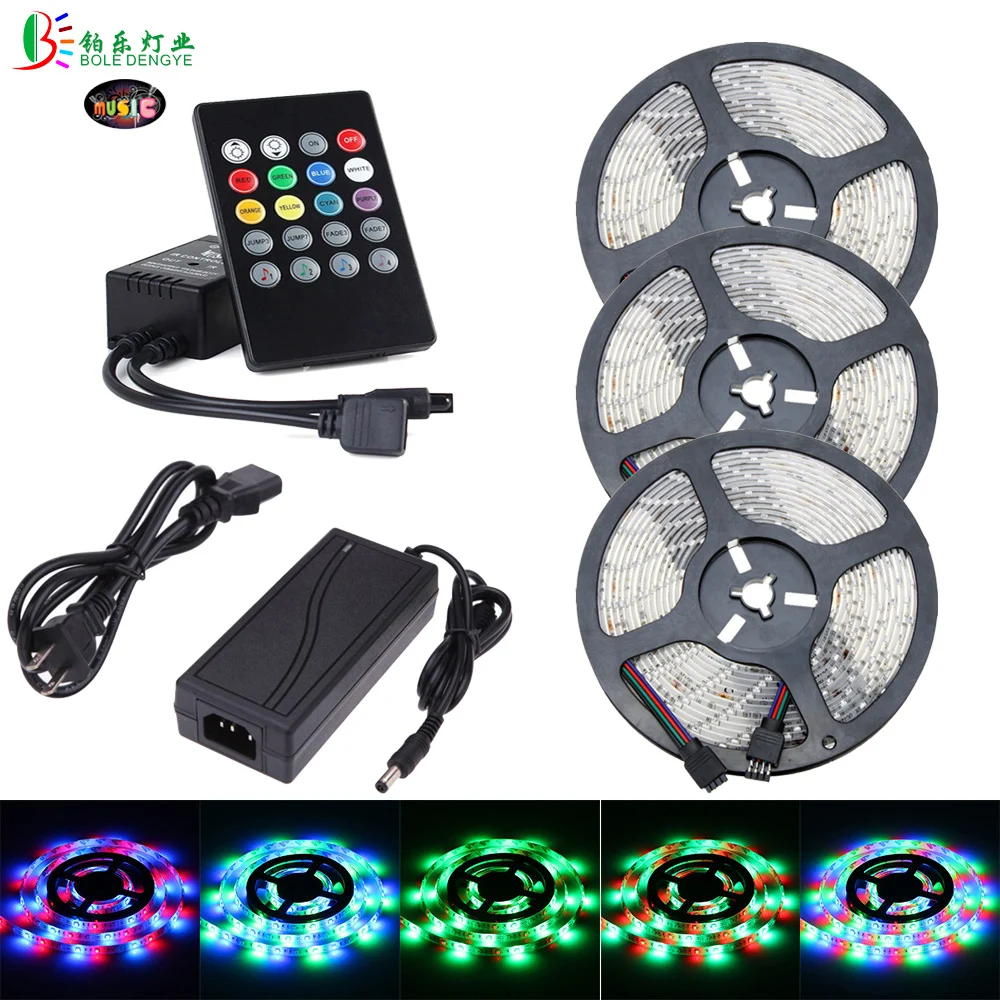 Музыкальная Светодиодная лента BOLE DENGYE RGB SMD2835 водонепроницаемая Диодная 5 м